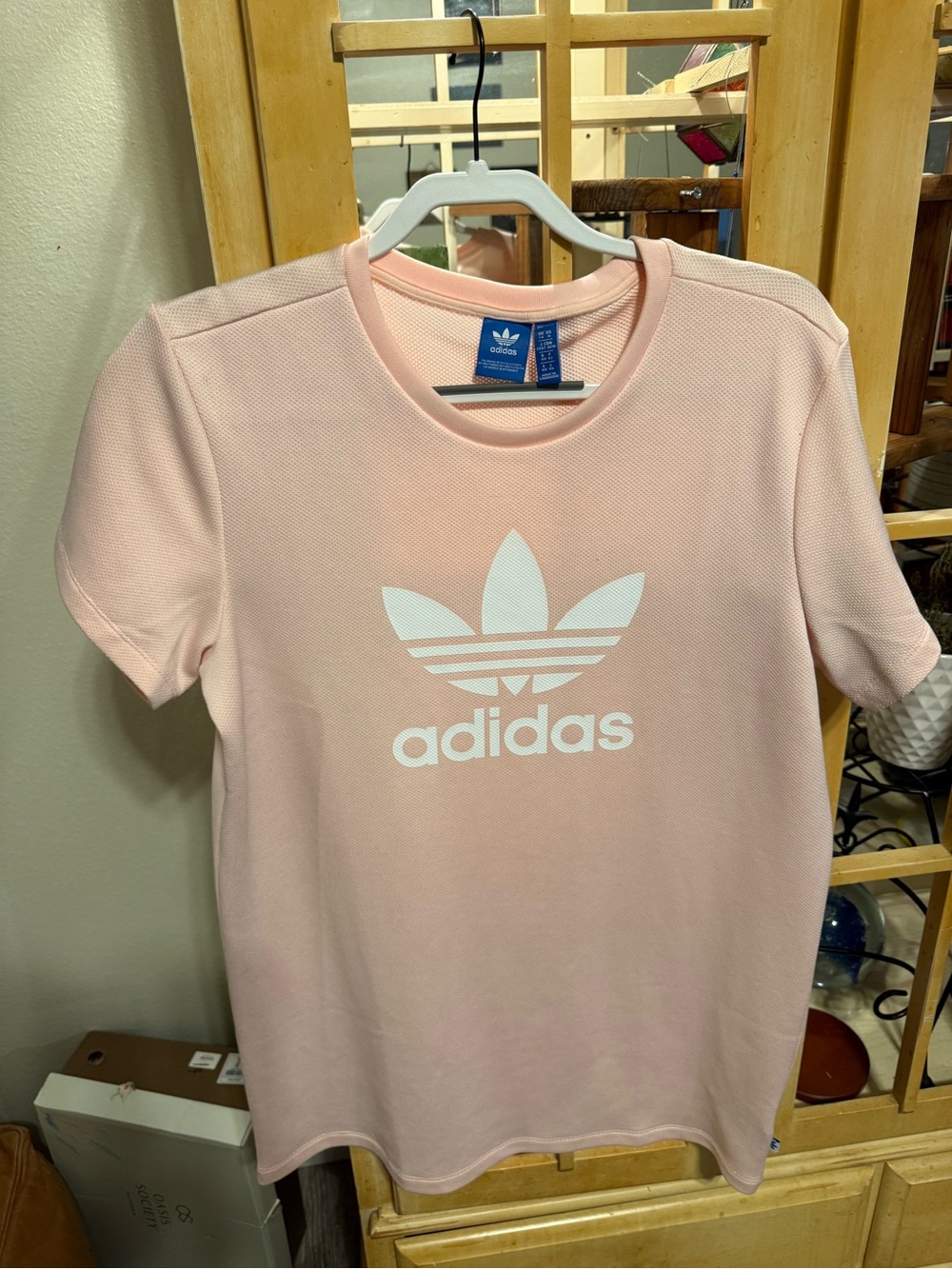 Adidas Trefoil jersey dress in Light Pink